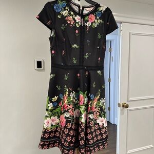 Ted Baker Black Floral Dress